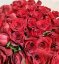 Kytice z  50 velkokvětých rudých růží